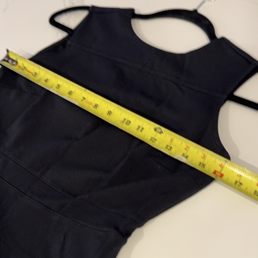 Lands End Women's Black A-Line‎ Sleeveless Viscose Knit Dress Size 4 - Picture 9 of 11